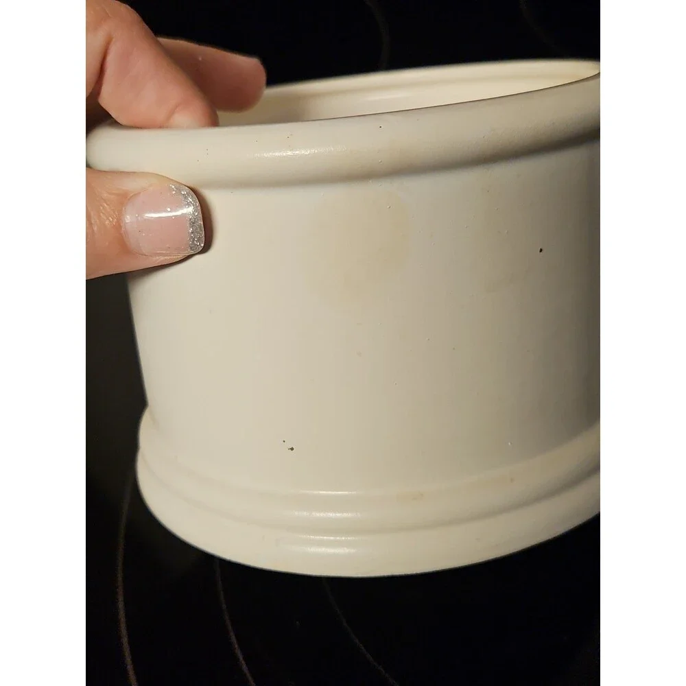 Vintage Arnart Ceramic Canister With Mushrooms Lid Medium Jar 5.5